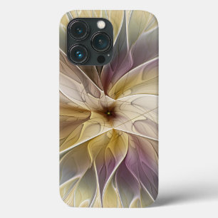 Floral Fantasy Gold Aubergine Abstract Fractal Art iPhone 13 Pro Case