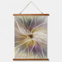 Floral Fantasy Gold Aubergine Abstract Fractal Art