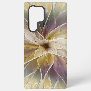 Floral Fantasy Gold Aubergine Abstract Fractal Art Samsung Galaxy Case