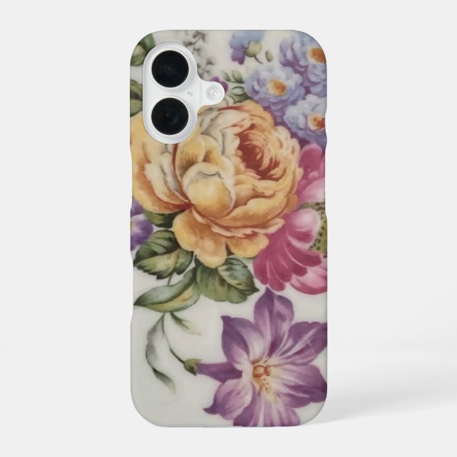 Floral Fantasy  iPhone 16 Case (Back)