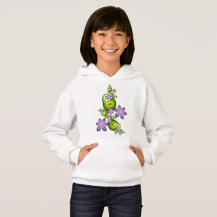 Floral Fantasy Lilac Flowers Green Shapes Fractal