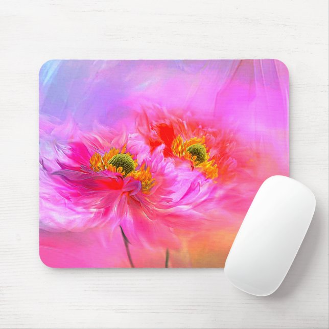 Floral fantasy  mouse mat (With Mouse)