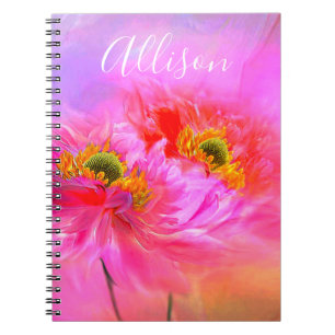 Floral fantasy personalised notebook