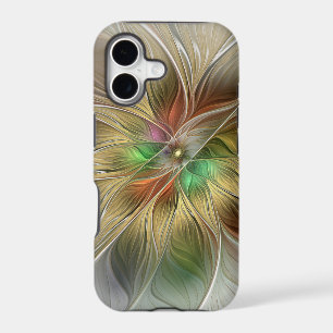 Floral Fantasy With Gold Modern Abstract Fractal