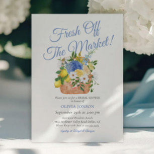 Floral Farmers Fresh Off The Market Bridal Shower Invitation