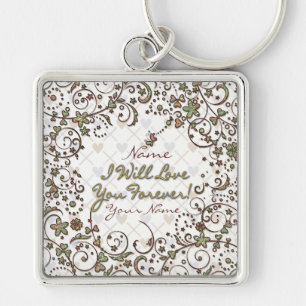 Floral Fashion 11 Keychain