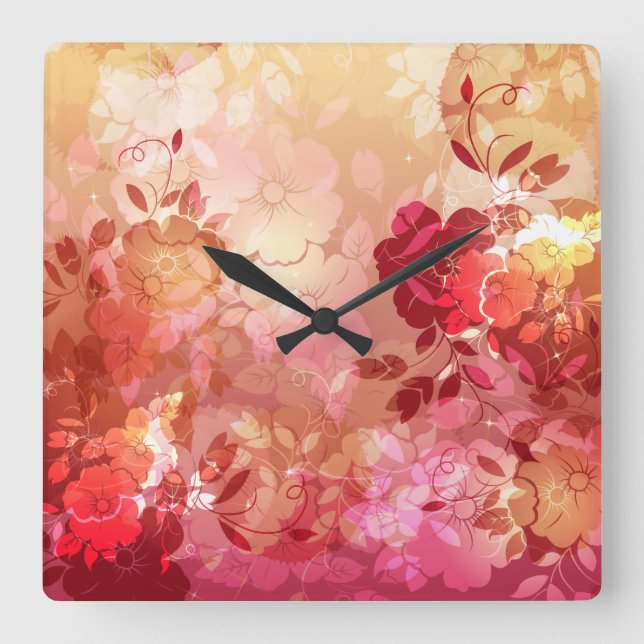 Floral Fashion 6 Clock (Front)