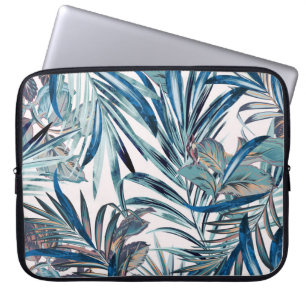 Floral fashion tropical vintage pattern with palm  laptop sleeve
