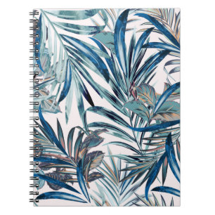 Floral fashion tropical vintage pattern with palm notebook