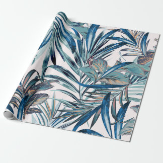 Floral fashion tropical vintage pattern with palm  wrapping paper