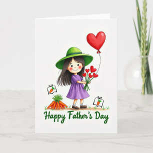 Floral Fathers Day Child Card
