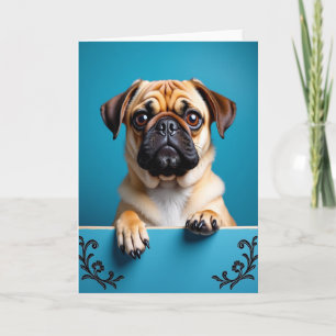 Floral Fathers Day Pet Portrait Card