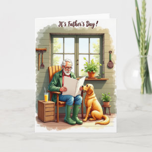 Floral Fathers Day Portrait Card