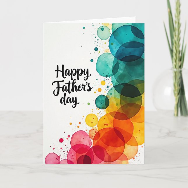 Floral Fathers Day Scene Card (Front)