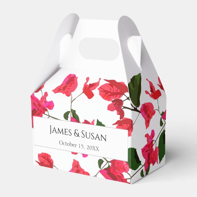 Floral Favour Box with Bougainvillea Flower (Front Side)