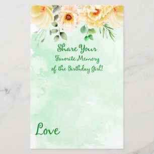 Floral Favourite Memory of the Birthday Girl