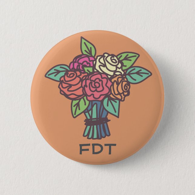 Floral FDT Button (Front)