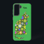 Floral Feline Samsung Galaxy Case<br><div class="desc">Bring a touch of charm and elegance to your phone with this Floral Feline Samsung Galaxy Case. Featuring a playful cat illustration surrounded by delicate floral accents on a vibrant background, this case combines whimsical artistry with everyday protection. Perfect for cat lovers and art enthusiasts alike, it’s a stylish way...</div>