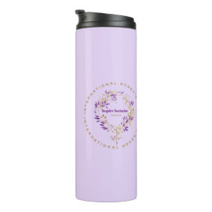 Floral Female Sign Women's Day March 20 Thermal Tumbler