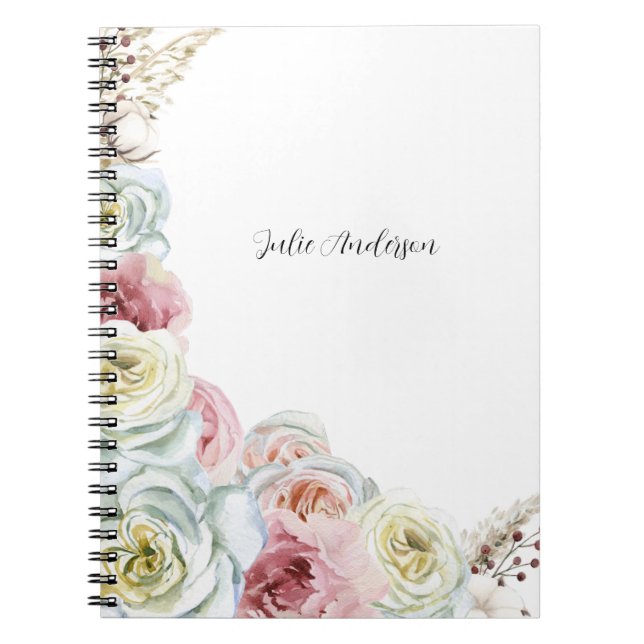 Floral feminine personal notebook (Front)