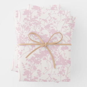 Floral Field (Ivory - Blush Pink) Wrapping Paper Sheet