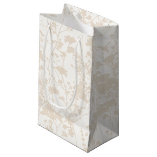 Floral Field (Ivory - Champagne) Small Gift Bag