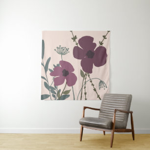 Floral Fields Modern Tapestry