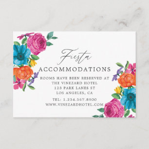 Floral Fiesta Accommodations Enclosure Card