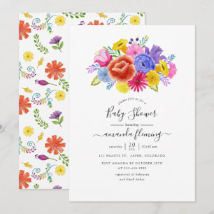 Floral Fiesta Baby Shower Invitation