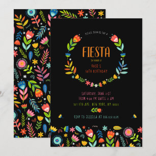 Floral Fiesta Birthday Invitations