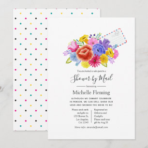 Floral Fiesta Bridal or Baby Shower by Mail Invitation