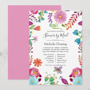 Floral Fiesta Bridal or Baby Shower by Mail Invitation