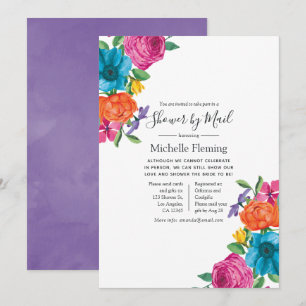 Floral Fiesta Bridal or Baby Shower by Mail Invitation