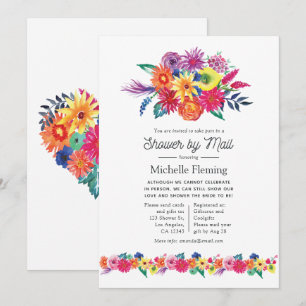 Floral Fiesta Shower by Mail Invitation