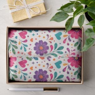 Floral Fiesta Spanish Birthday Party Tissue Paper