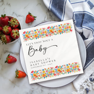 Floral Fiesta Taco Bout Baby Shower Napkin