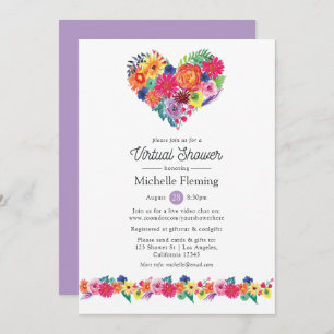 Floral Fiesta Virtual Baby or Bridal Shower Invitation