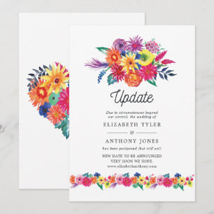 Floral Fiesta Wedding Update Invitation