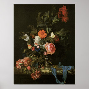 Floral Fine Art with Roses Poster