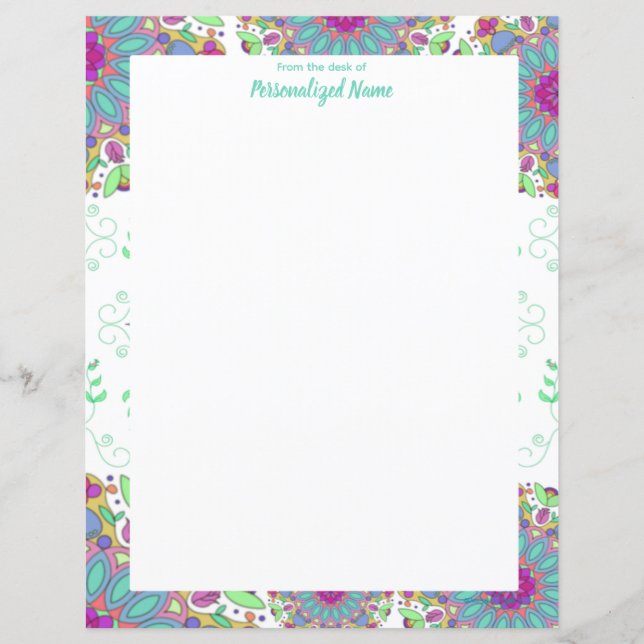 Floral Finesse Unlined Paper Sheet (Front)