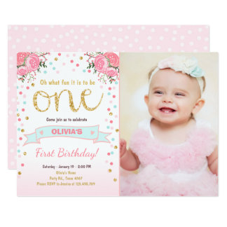 First Birthday Invitations & Announcements | Zazzle.co.uk