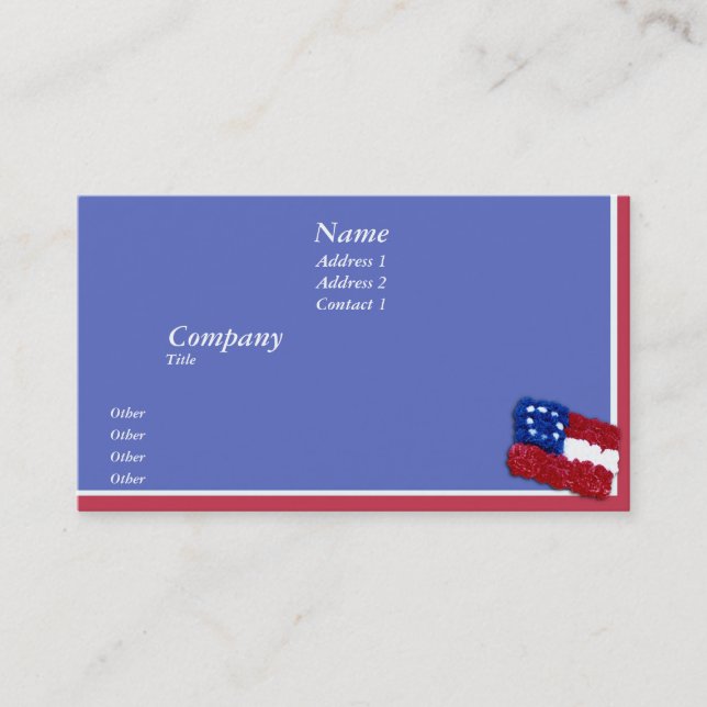 Floral Flag Business Card (Front)