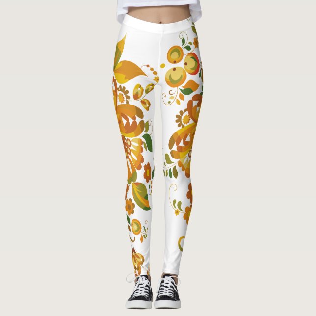 Floral Flair: Women's Legging Design (Front)