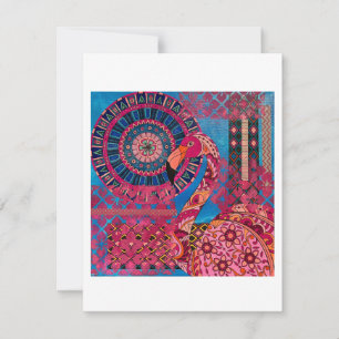 Floral Flamingo Card