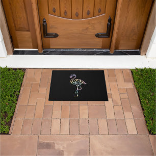Floral Flamingo Cute Animal Aesthetic Lover Gift Doormat