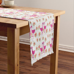 Floral Flamingo Fiesta Short Table Runner