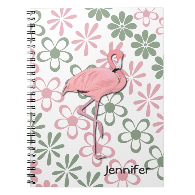 Floral Flamingo Notebook (Front)