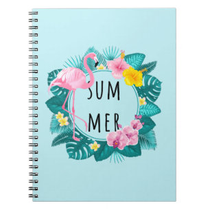 Floral Flamingo Summer Bliss Notebook