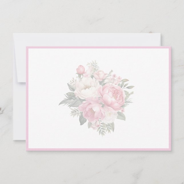 Floral Flat Note Card (Front)