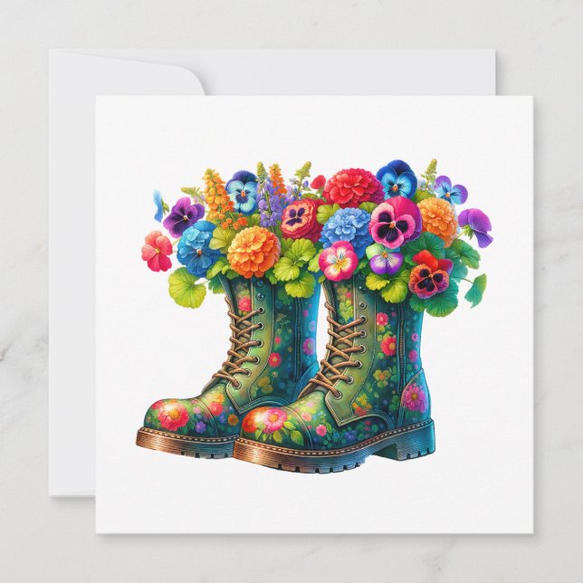 Floral Flat Note Card and Art to Frame (Front)